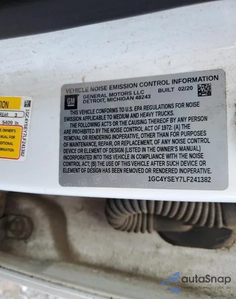 2020 Chevrolet Silverado K3500 from USA, damaged, VIN 1GC4YSEY7LF241382